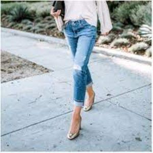 AG Adriano Goldschmied Women's Ex Boyfriend Cropped Jeans